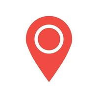 Pin map icon in flat style. Gps navigation vector illustration on white isolated background. Target destination business concept.