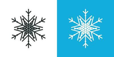 Snowflake icon in flat style. Snow flake winter vector illustration on isolated background. Christmas snowfall ornament business concept.