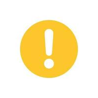 Exclamation mark icon in flat style. Danger alarm vector illustration on white isolated background. Caution risk business concept.