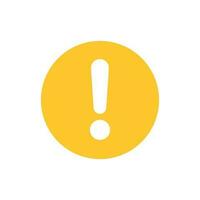 Exclamation mark icon in flat style. Danger alarm vector illustration on white isolated background. Caution risk business concept.