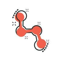 Vector cartoon dna icon in comic style. Medecine molecule concept illustration pictogram. Dna business splash effect concept.