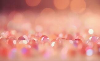 Abstract of bokeh pink pastel background. photo