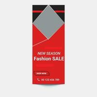 Fashion Sale roll up banner, Summer Fashion sale roll up banner design Template, yellow, blue, red, purple color Stand banner Pull up signage banner Print ready editable template design vector