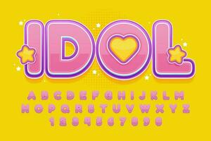 decorative idol text effect vector design