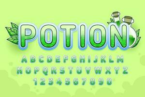 decorative potion text effect vector design