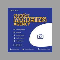 headline banner for social media post template. social media post design for creative marketing agency vector