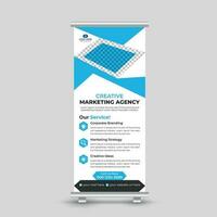 Professional creative modern business roll up banner design standee banner template Free Vector