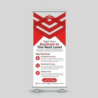 Creative corporate modern minimal business roll up banner design standee x banner template Free Vector