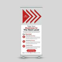 Professional creative corporate modern minimal business roll up banner design standee x banner template Free Vector