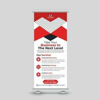 Creative modern minimal business roll up banner design standee x banner template Free Vector