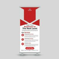 Professional creative corporate modern minimal business roll up banner design standee x banner template Free Vector