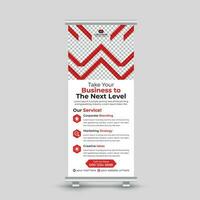 Creative corporate modern minimal business roll up banner design standee x banner template Free Vector