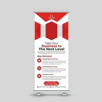 Professional modern minimal business roll up banner design standee x banner template Free Vector