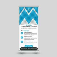 Corporate modern minimal business roll up banner design standee x banner template Free Vector