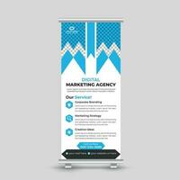 Professional modern minimal business roll up banner design standee x banner template Free Vector