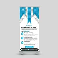 Professional corporate creative modern minimal business marketing roll up banner design standee x banner template Free Vector