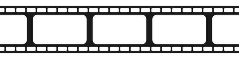 Seamless film strip. Tape of movie template on white background. Vector illustration