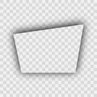 Dark realistic shadow. Trapezoid shadow isolated on background. Vector illustration.