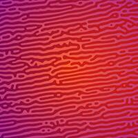 Red Turing reaction gradient background. Abstract diffusion pattern with chaotic shapes. Vector illustration.