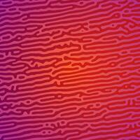 Red Turing reaction gradient background. Abstract diffusion pattern with chaotic shapes. Vector illustration.