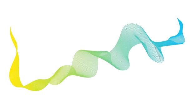 Abstract backdrop with colorful wave gradient lines on white background. Modern technology background, wave design. Vector illustration