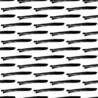 Seamless pattern with black pencil brushstrokes in abstract shapes on white background. Vector illustration