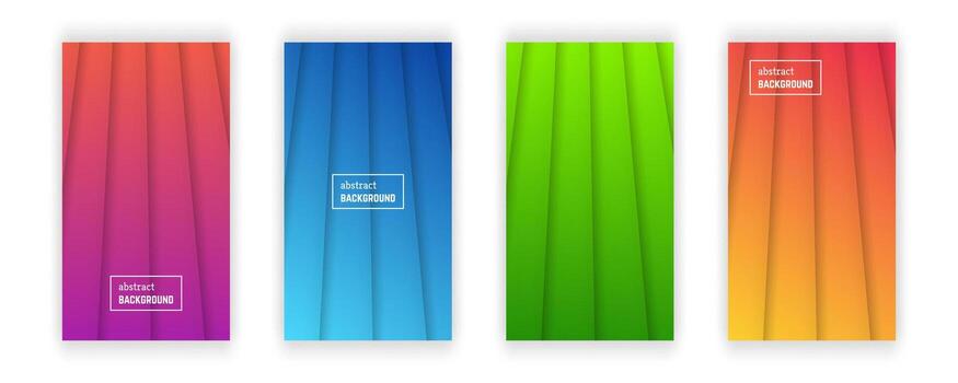 resumen mínimo línea geométrico antecedentes. conjunto de cuatro línea capa forma para bandera, plantillas, tarjetas vector ilustración