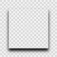 Dark transparent realistic shadow. Square shadow vector