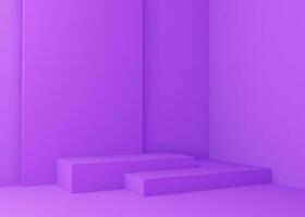 Empty product display for presentation, cosmetic display, 3d rendering photo