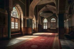 clásico mezquita interior ,generativo ai foto