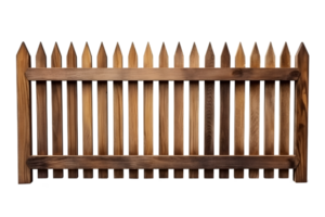 wooden fence isolated on transparent background ,generative ai png
