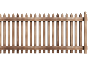 wooden fence isolated on transparent background ,generative ai png