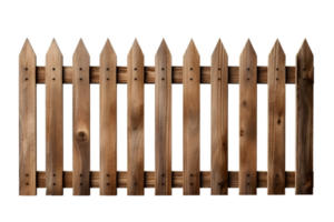 wooden fence isolated on transparent background ,generative ai png