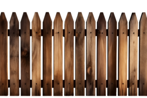 wooden fence isolated on transparent background ,generative ai png