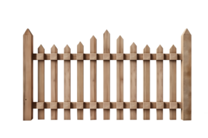 wooden fence isolated on transparent background ,generative ai png