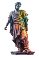 ancient greek philosopher statue isolated on transparent background ,generative ai png