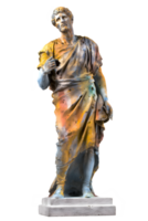ancient greek philosopher statue isolated on transparent background , png