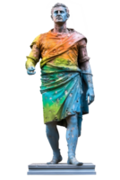 ancient greek philosopher statue isolated on transparent background ,generative ai png