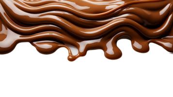 derretido chocolate isolado em transparente plano de fundo, generativo ai png