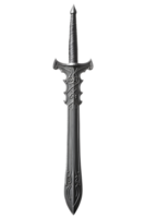 knight steel sword isolated on white background ,generative ai png