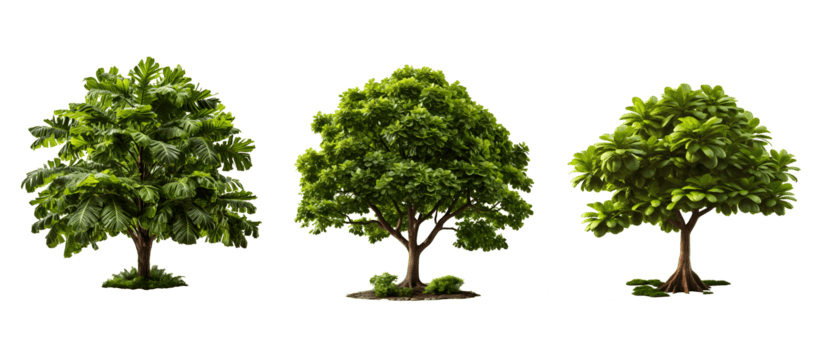 träd isolerat på transparent bakgrund ,3d framställa illustration av tropisk träd ,generativ ai png