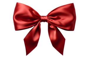 red ribbon butterfly isolated on transparent background ,generative ai png