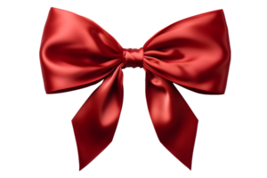 red ribbon butterfly isolated on transparent background , png