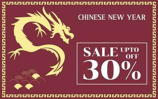 Chinese New Year 2024, the year of the Dragon, vector