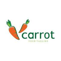 Carrot Illustration Creative Design Carrot Agricultural Product Logo Icon, Carrot Processing,vegan food, Farmers Market,Vector vector