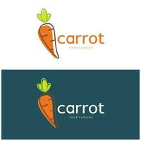 Carrot Illustration Creative Design Carrot Agricultural Product Logo Icon, Carrot Processing, Farmers Market, Vector