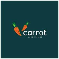 Carrot Illustration Creative Design Carrot Agricultural Product Logo Icon, Carrot Processing,vegan food, Farmers Market,Vector vector