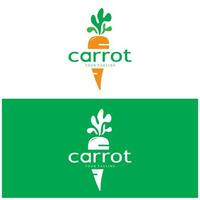 Carrot Illustration Creative Design Carrot Agricultural Product Logo Icon, Carrot Processing, Farmers Market, Vector