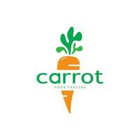 Carrot Illustration Creative Design Carrot Agricultural Product Logo Icon, Carrot Processing, Farmers Market, Vector