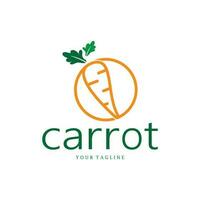 Carrot Illustration Creative Design Carrot Agricultural Product Logo Icon, Carrot Processing,vegan food, Farmers Market,Vector vector